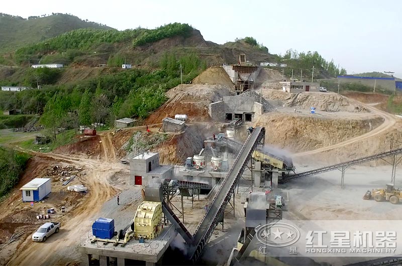 处理40cm以下花岗石回料的破碎机